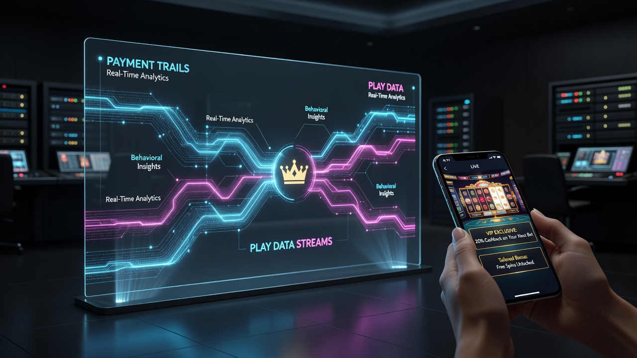 Mobile interface displaying integrated payment history and live play data used to customize VIP benefits for casino users