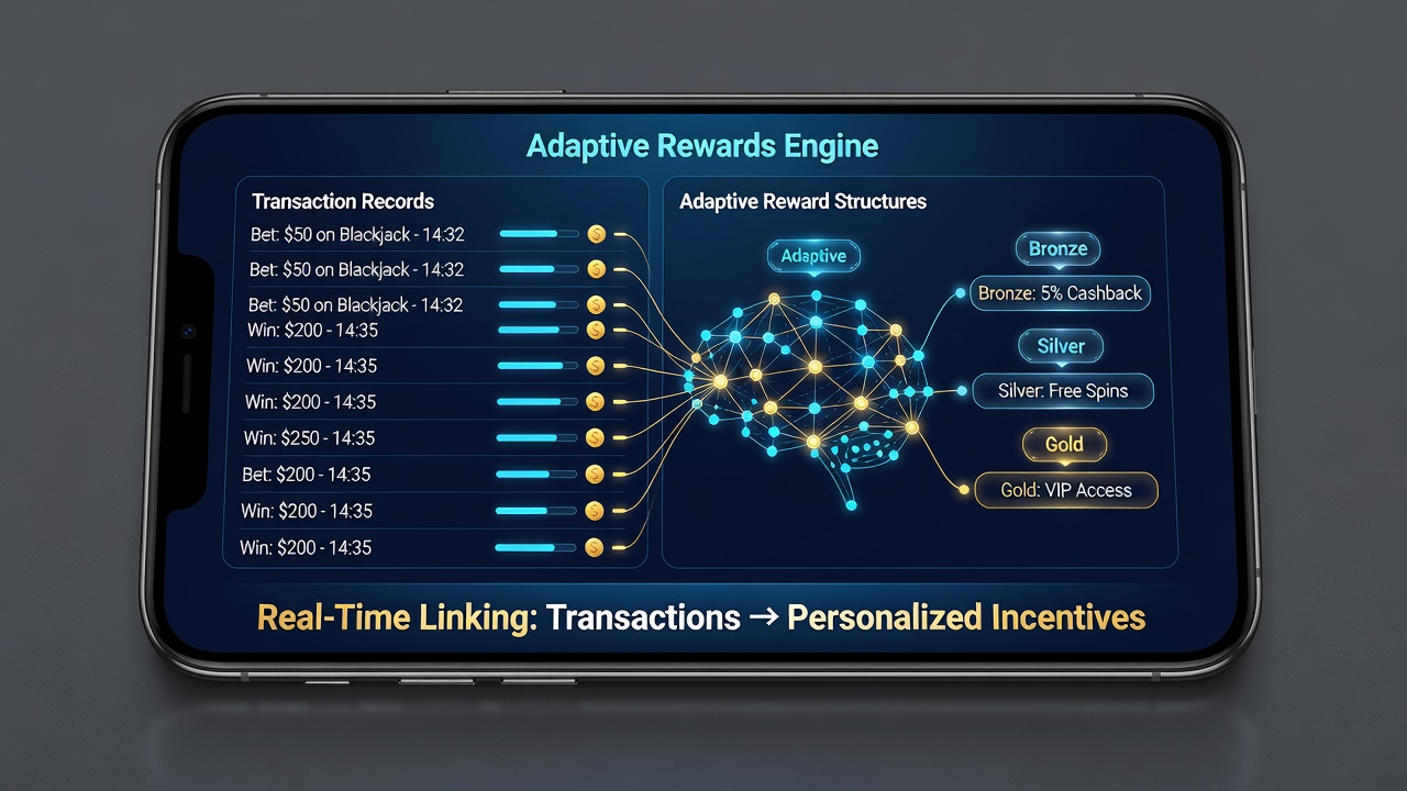 Flowchart depicting real-time linking of payment records to personalized incentive tiers