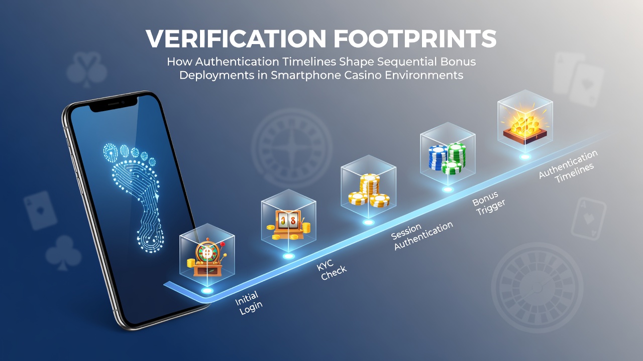 Smartphone screen displaying casino app authentication process with verification checkpoints and bonus unlock indicators
